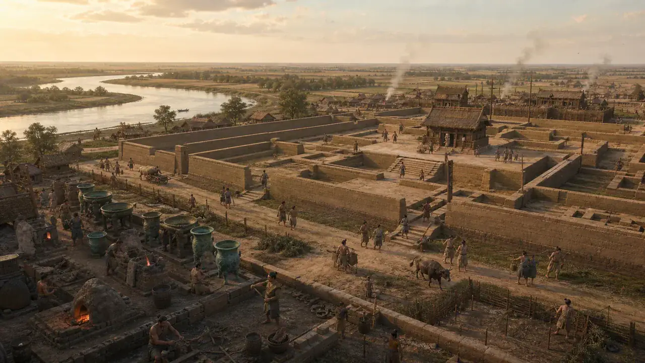 Recreación histórica específica de Anyang: palacios, tumbas y una capital tardía Shang, Yin Xu/Anyang, Henan, China, ca. 1300–1046 a. C.