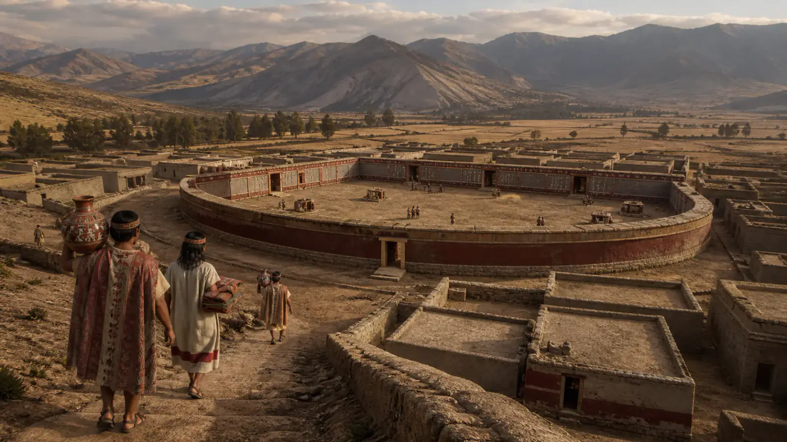 Reconstrucción de un recinto ceremonial Wari en forma de D dentro de un conjunto urbano de Ayacucho