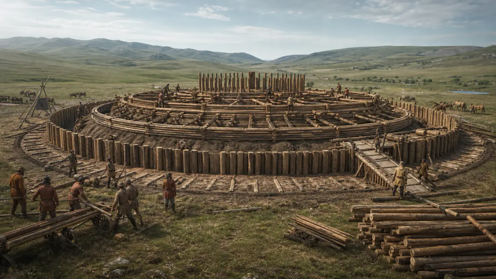 Imagen de Aržan: levantar una montaña de madera