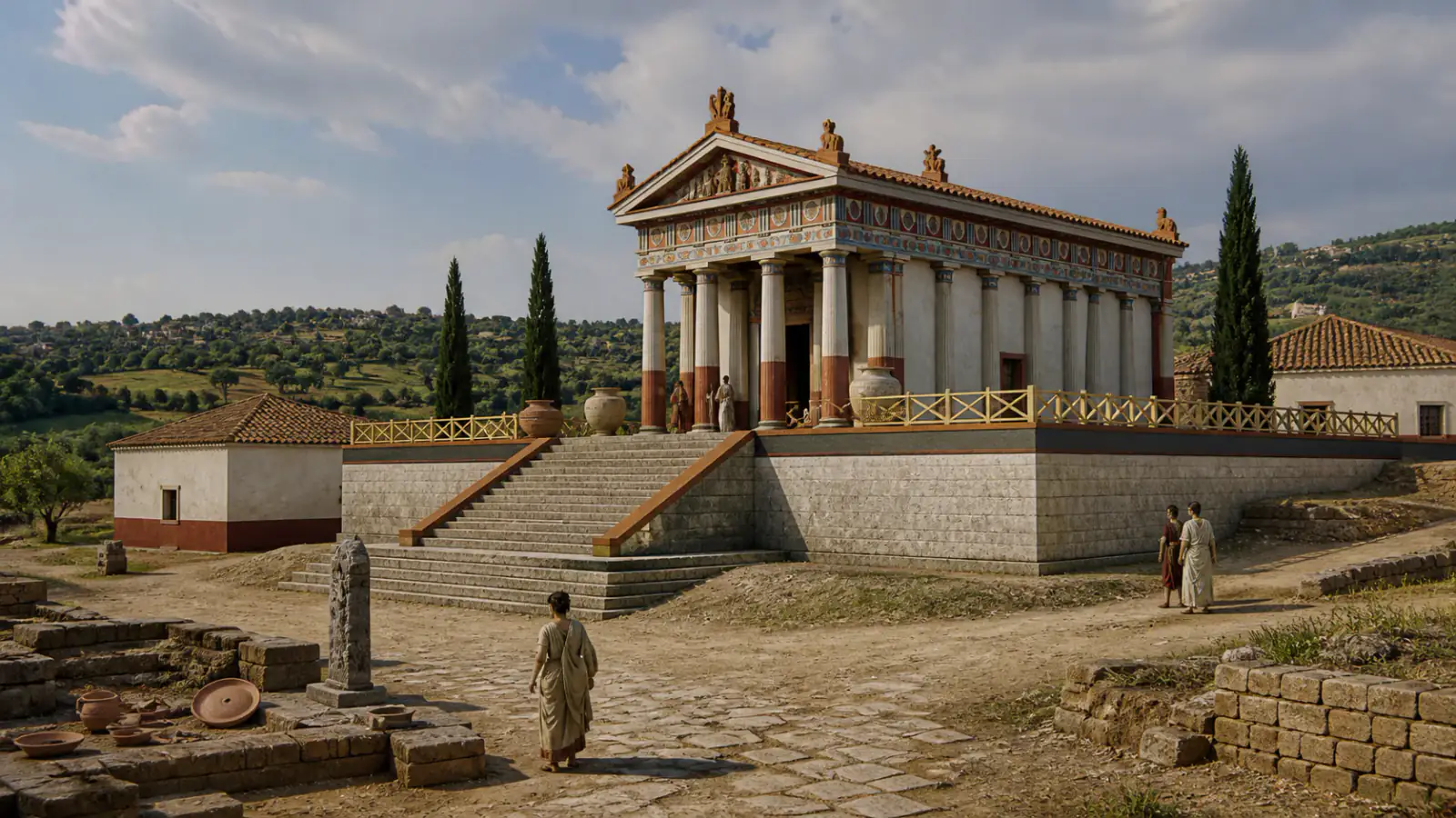 Imagen de El templo sobre podio