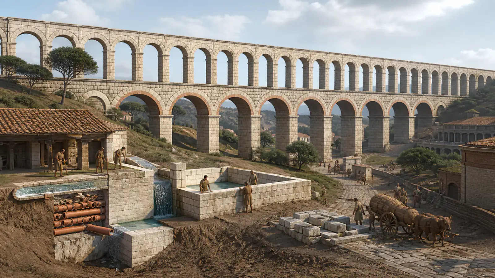 Imagen de Hormigón, arco y agua a escala imperial