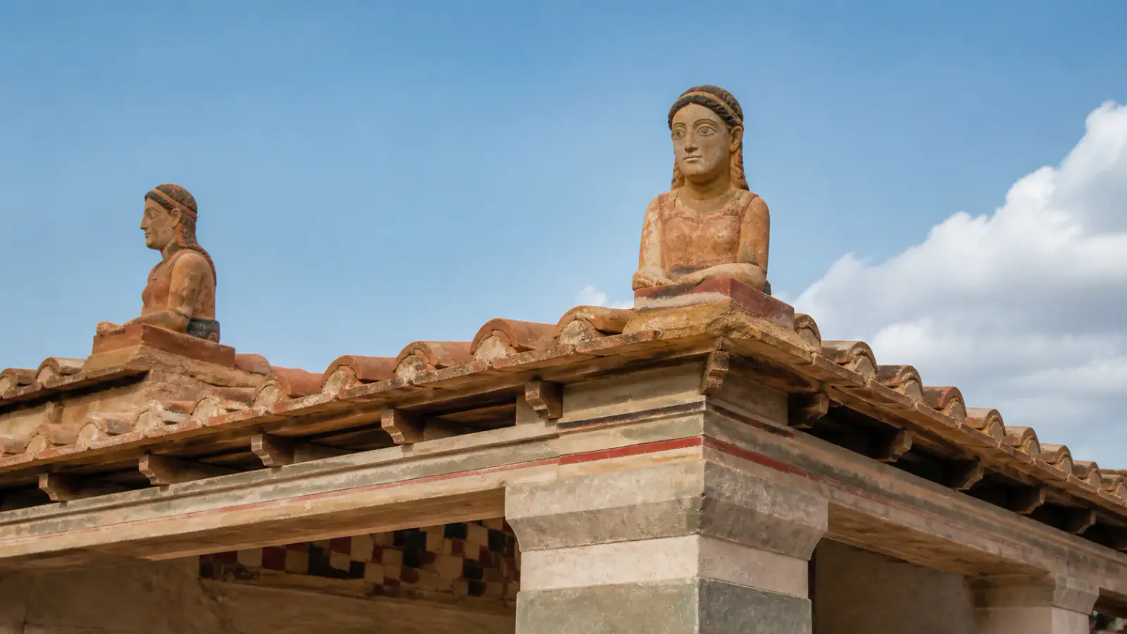 Imagen de Terracota que miraba desde el tejado