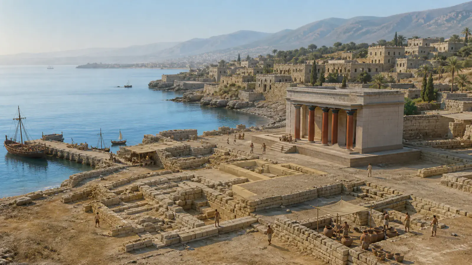 Imagen de Biblos: puerto, templo y estratos