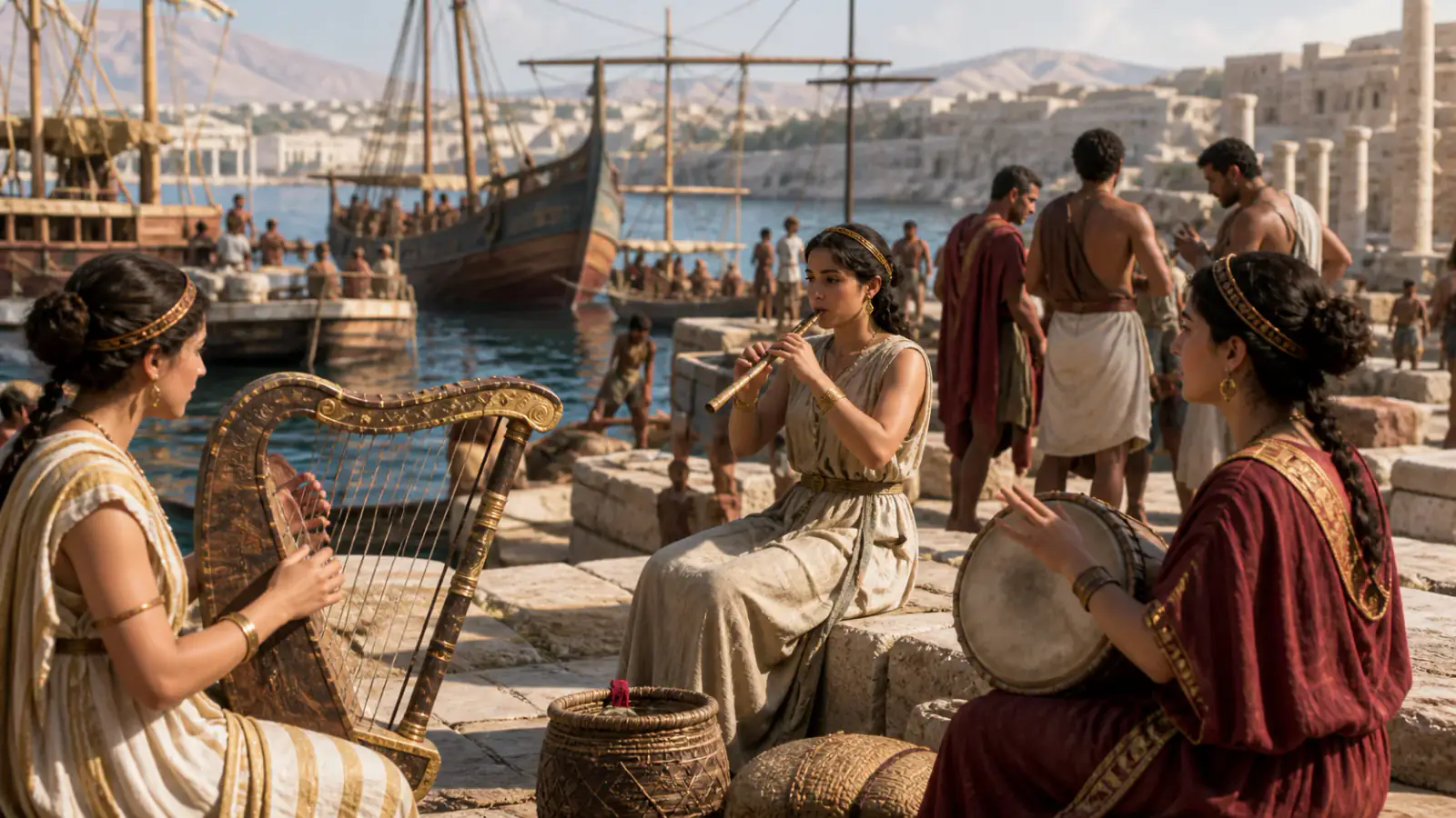Imagen de Puertos llenos de voces e instrumentos