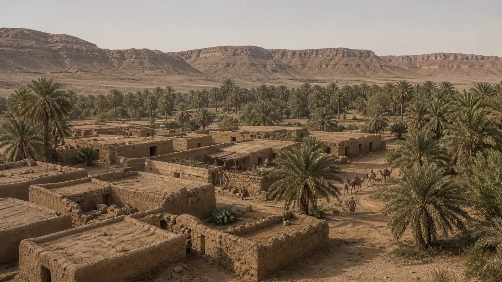 Recreación histórica específica de Garama antes de ser capital en los textos, Garama/Jarma · Wadi al-Ajal, Visible desde ≈400–300 a. C.