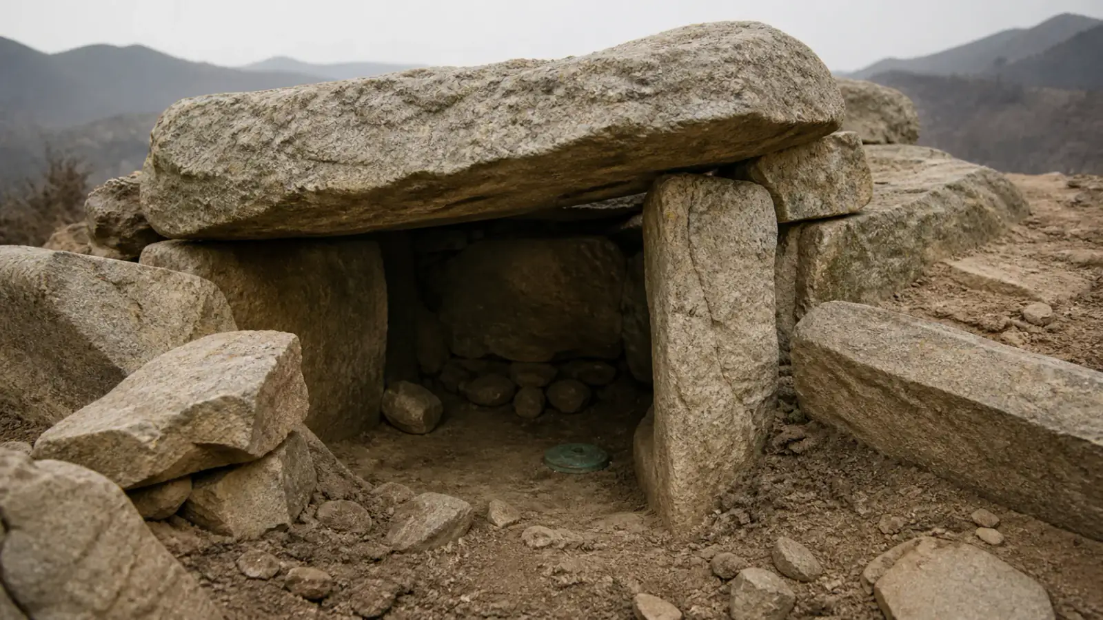 Detalle contextual de El espejo de líneas finas de Daegok-ri, asociado a la tarjeta Ritual y religión