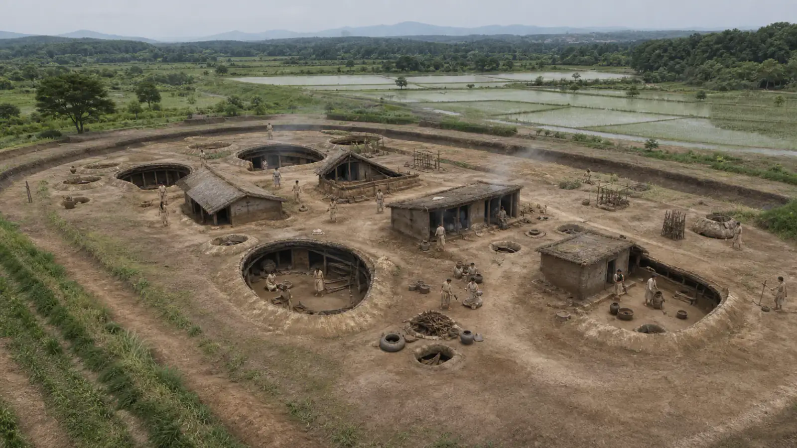 Recreación histórica específica de La aldea de Songguk-ri, Songguk-ri, Buyeo, Chungcheong del Sur, Principalmente siglos IX–V a. C.