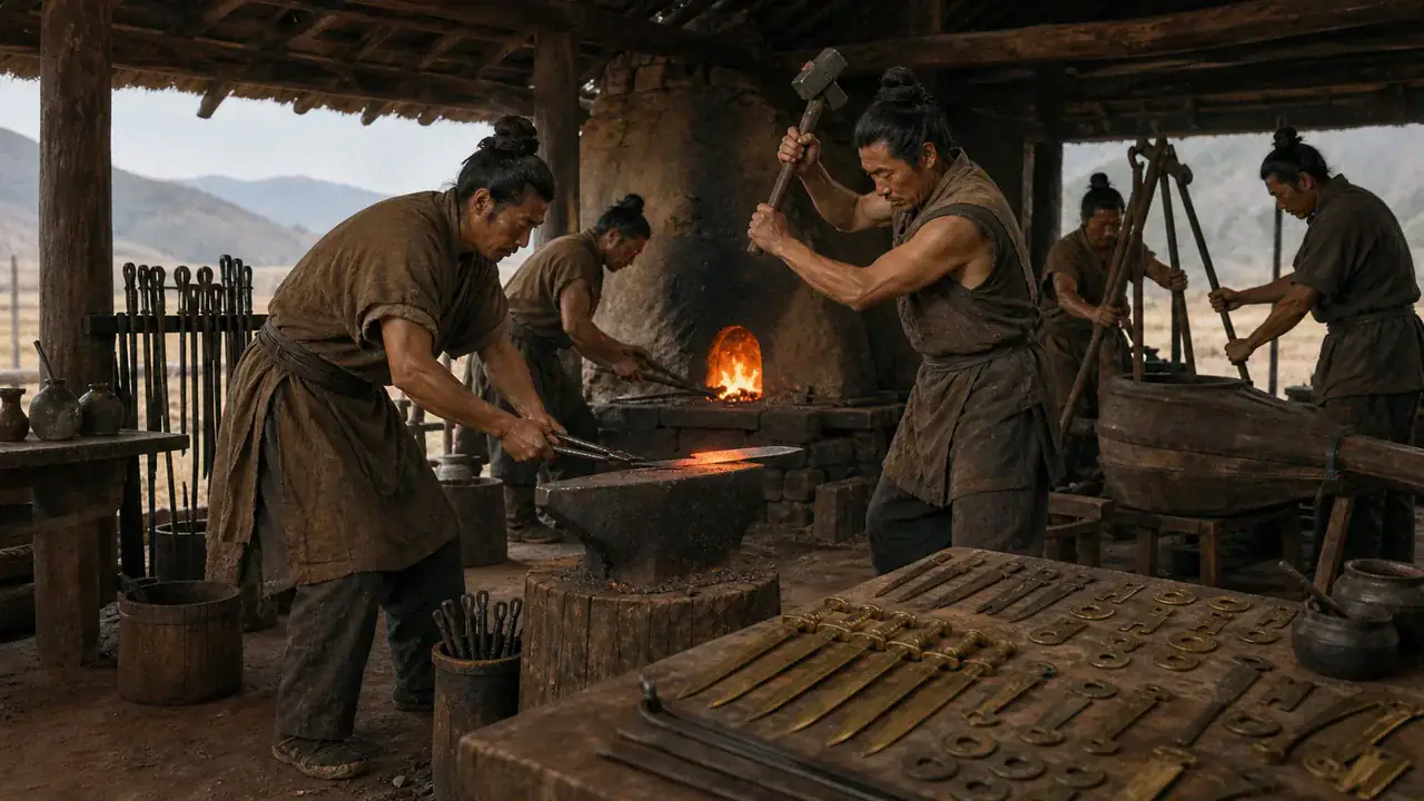 Recreación histórica específica de Hierro y bronce en Yongyeon-dong, Yongyeon-dong, Wiwon, cuenca noroccidental de la península, Siglos III–II a. C.