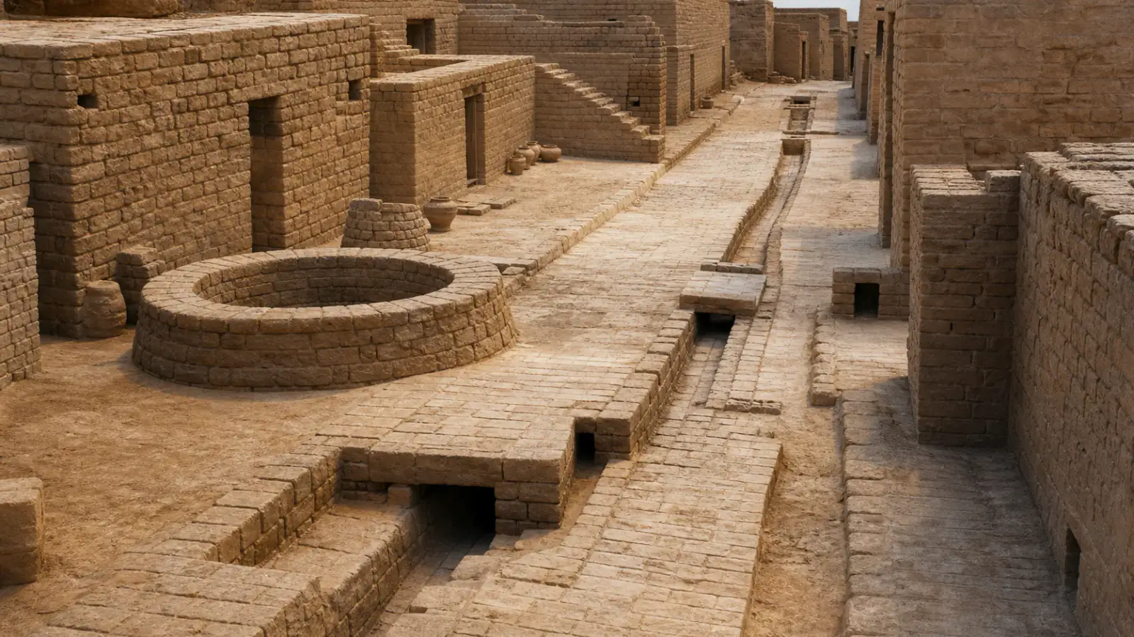 Imagen de Calles y desagües de Mohenjo-daro