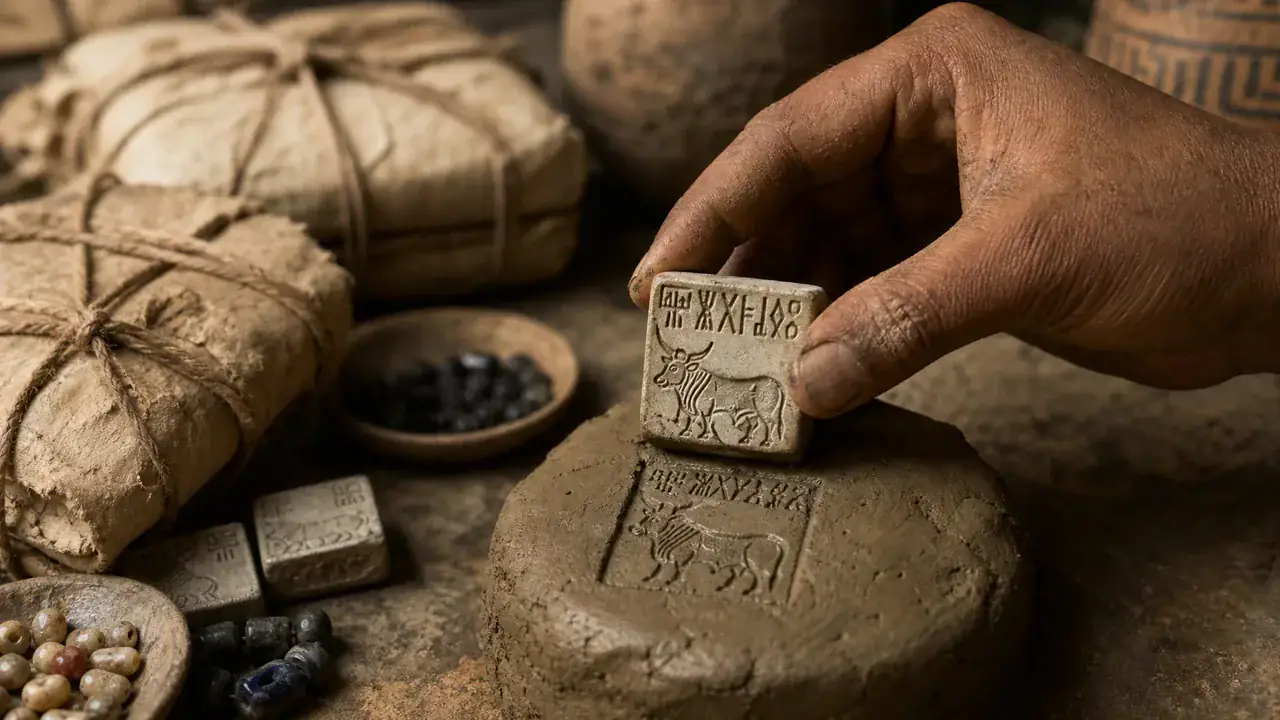 Recreación histórica específica de Una escritura que aún guarda silencio, Harappa, Mohenjo-daro y otros centros del Indo, ca. 2600–1900 a. C.