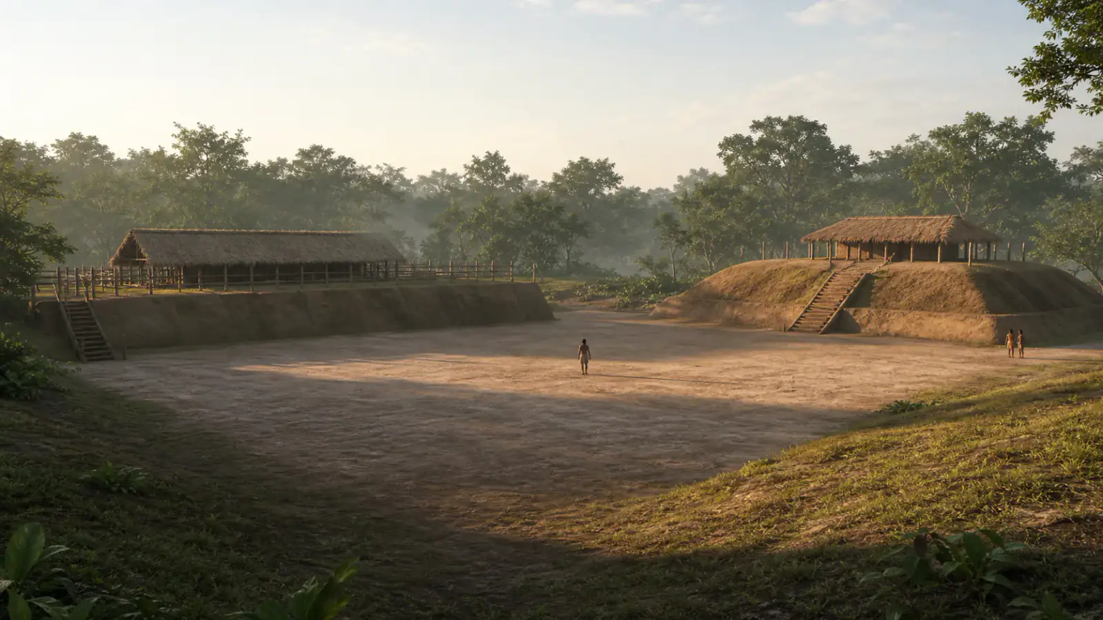Plano arqueológico de los grupos y la plaza temprana de Ceibal en Guatemala
