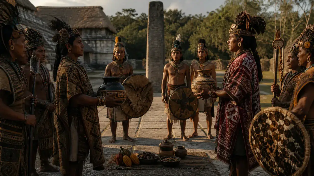 Recreación histórica específica de Tikal y Calakmul: alianzas que partieron las tierras bajas, Petén guatemalteco y cuenca de Calakmul, México, Principalmente siglos VI–VII d. C.
