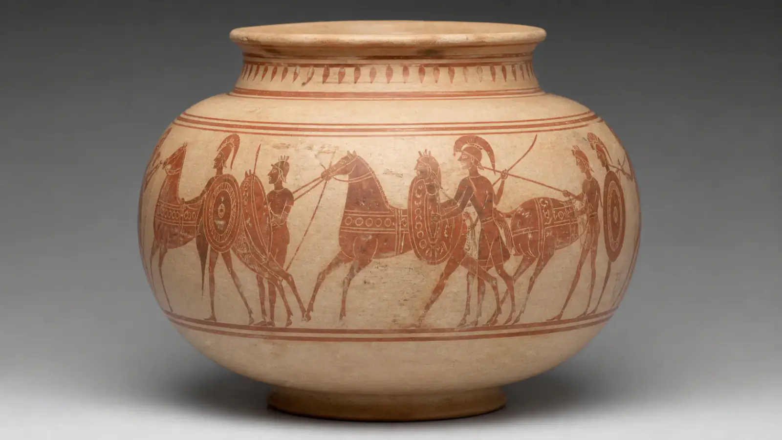 Imagen de Guerreros que avanzan alrededor del vaso