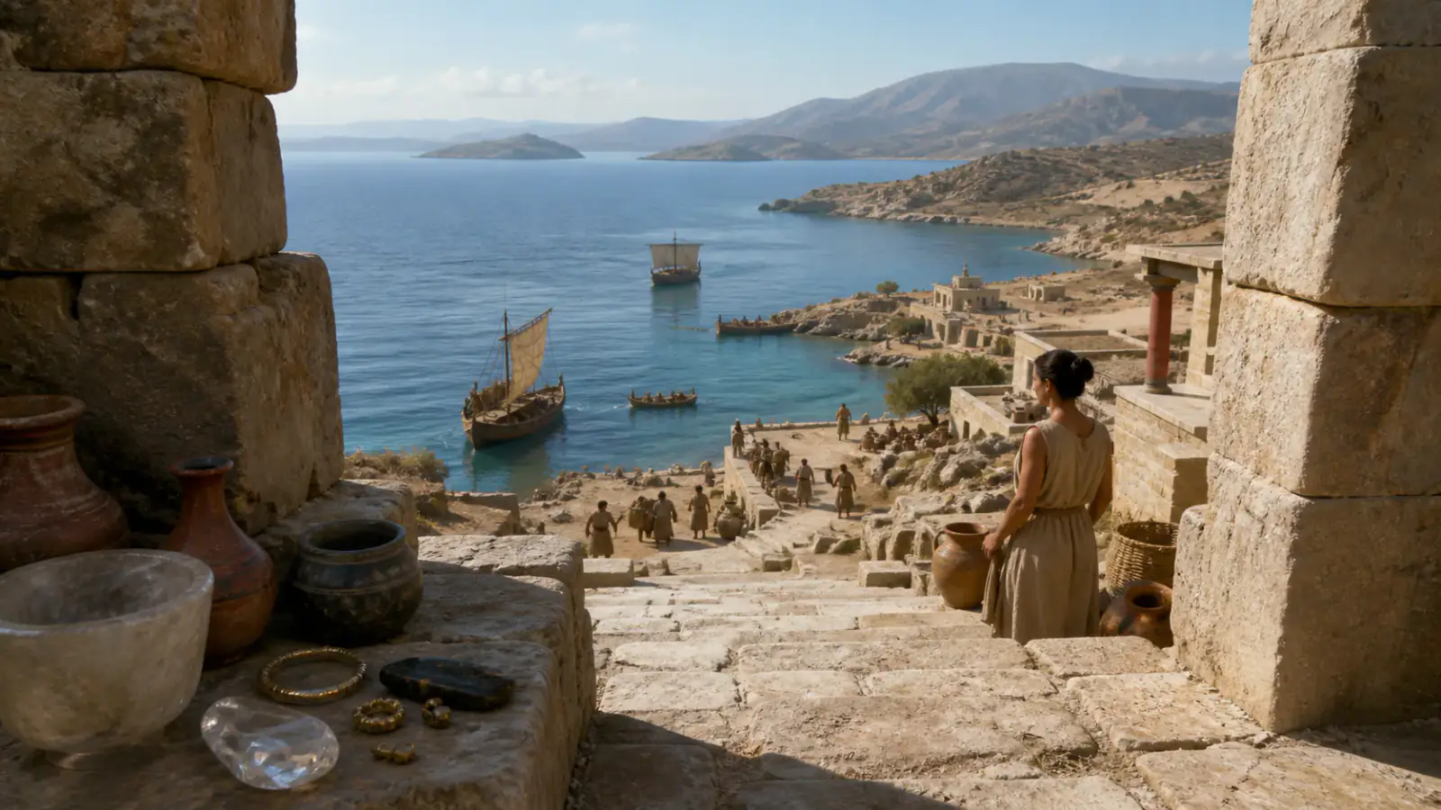 Reconstrucción histórica conceptual del Egeo, desde la Creta minoica hacia el mundo griego