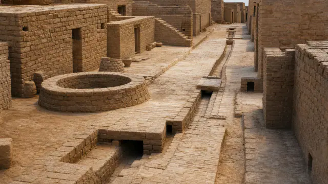 Imagem de Ruas e escoadouros de Mohenjo-daro